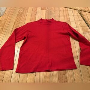 VTG Liz Wear Mock Turtleneck Red Women's Long Sleeve Top academia clean girl